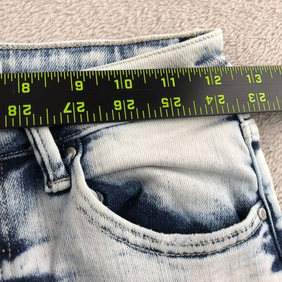 Risen  Womens Jeans Size 24 Measured Distressed Light Wash Jeans Frayed Hem - Picture 4 of 15